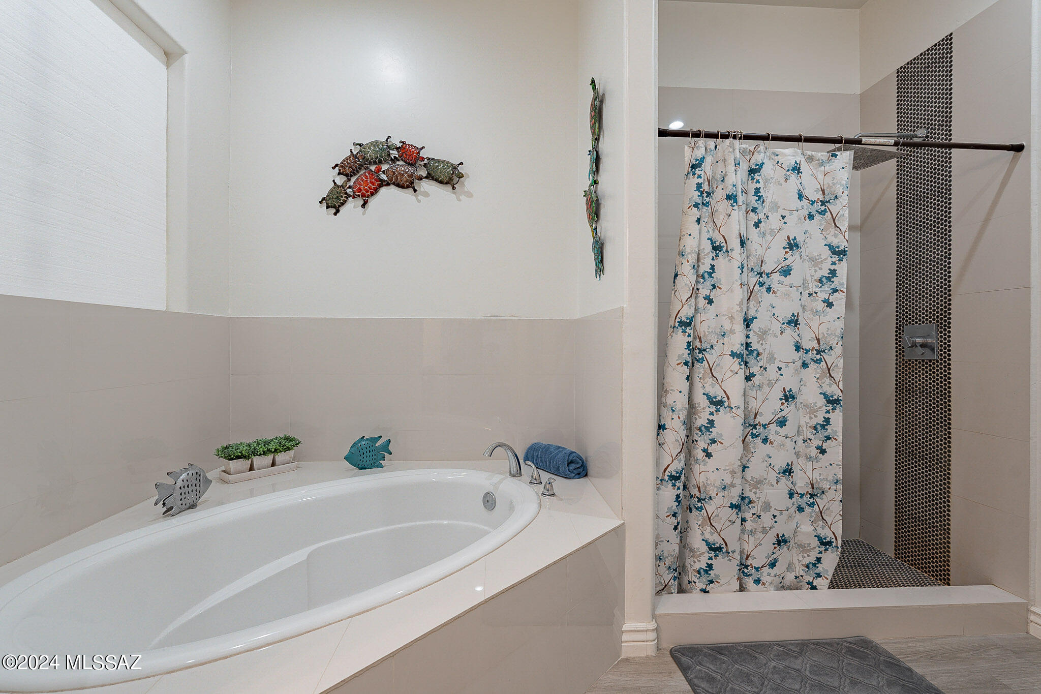 176 Avenida Ostion Rio Rico, AZ 85648 - Photo 24 of 48 a bathroom with a bathtub and shower
