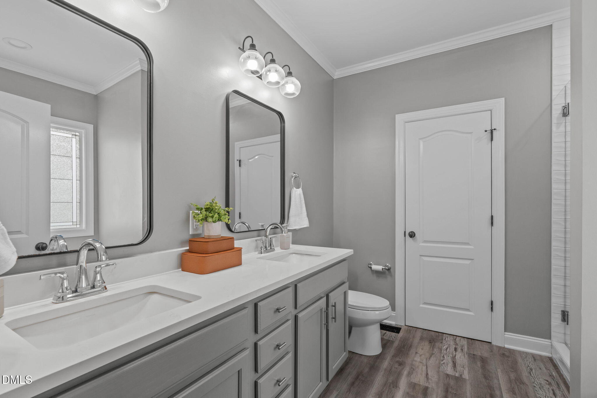 2450 Rolling Tracks Road Willow Spring, NC 27592 - Photo 31 of 64 a bathroom with a sink a toilet and shower