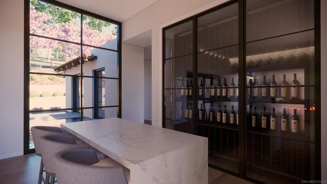 a bathroom with a sink and mirror