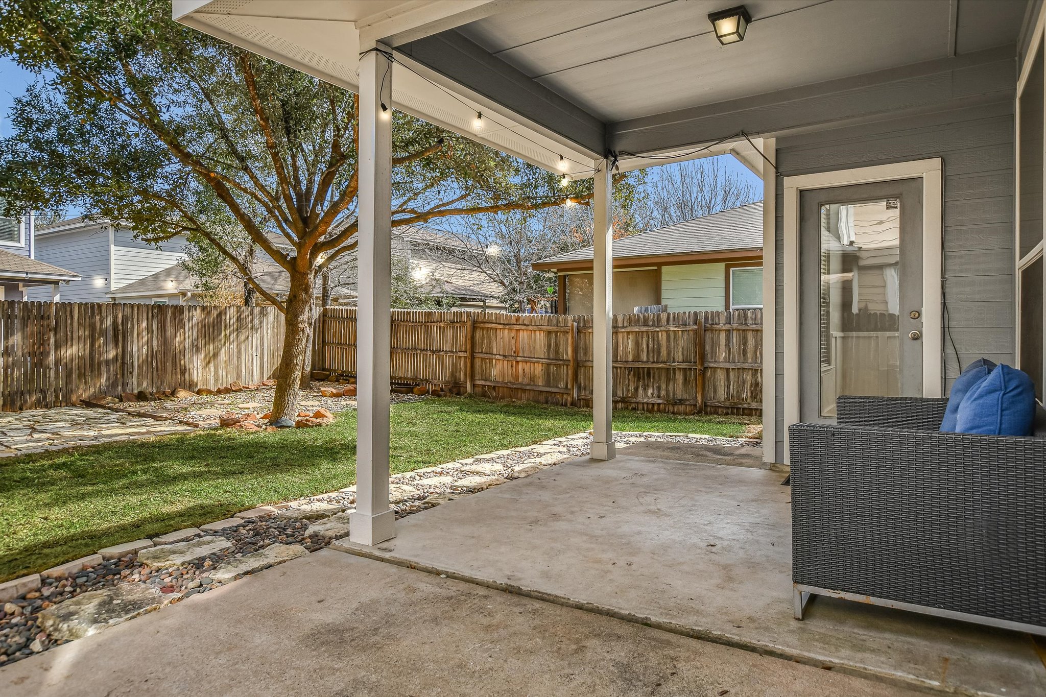 1420 Huckleberry Lane Austin, TX 78748 - Photo 20 of 21 Fenced backyard with a patio area