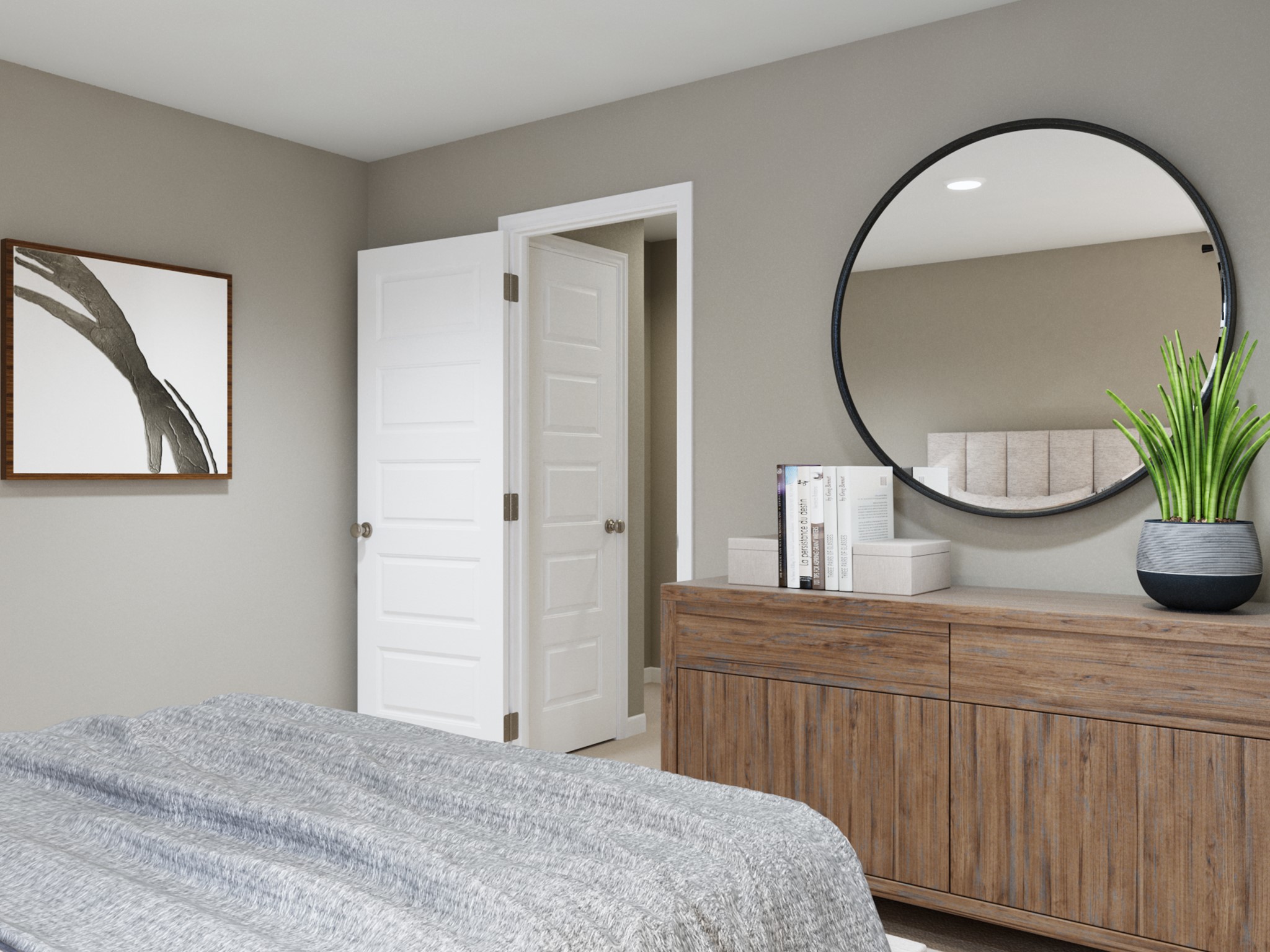 13650 Kit Run Splendora, TX 77372 - Photo 31 of 35 a bedroom with a bed and a mirror