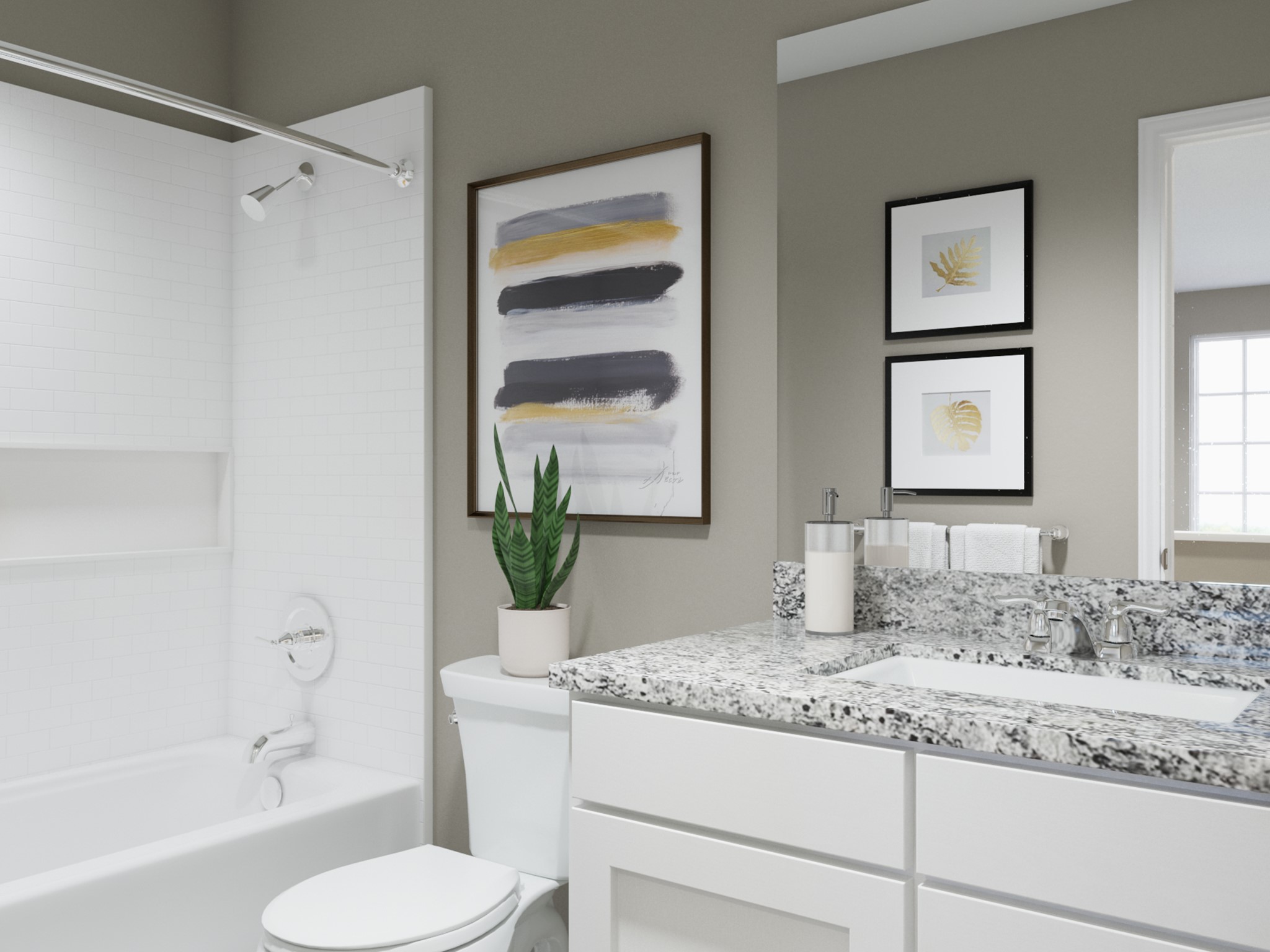 13650 Kit Run Splendora, TX 77372 - Photo 32 of 35 a bathroom with a granite countertop sink toilet and bathtub