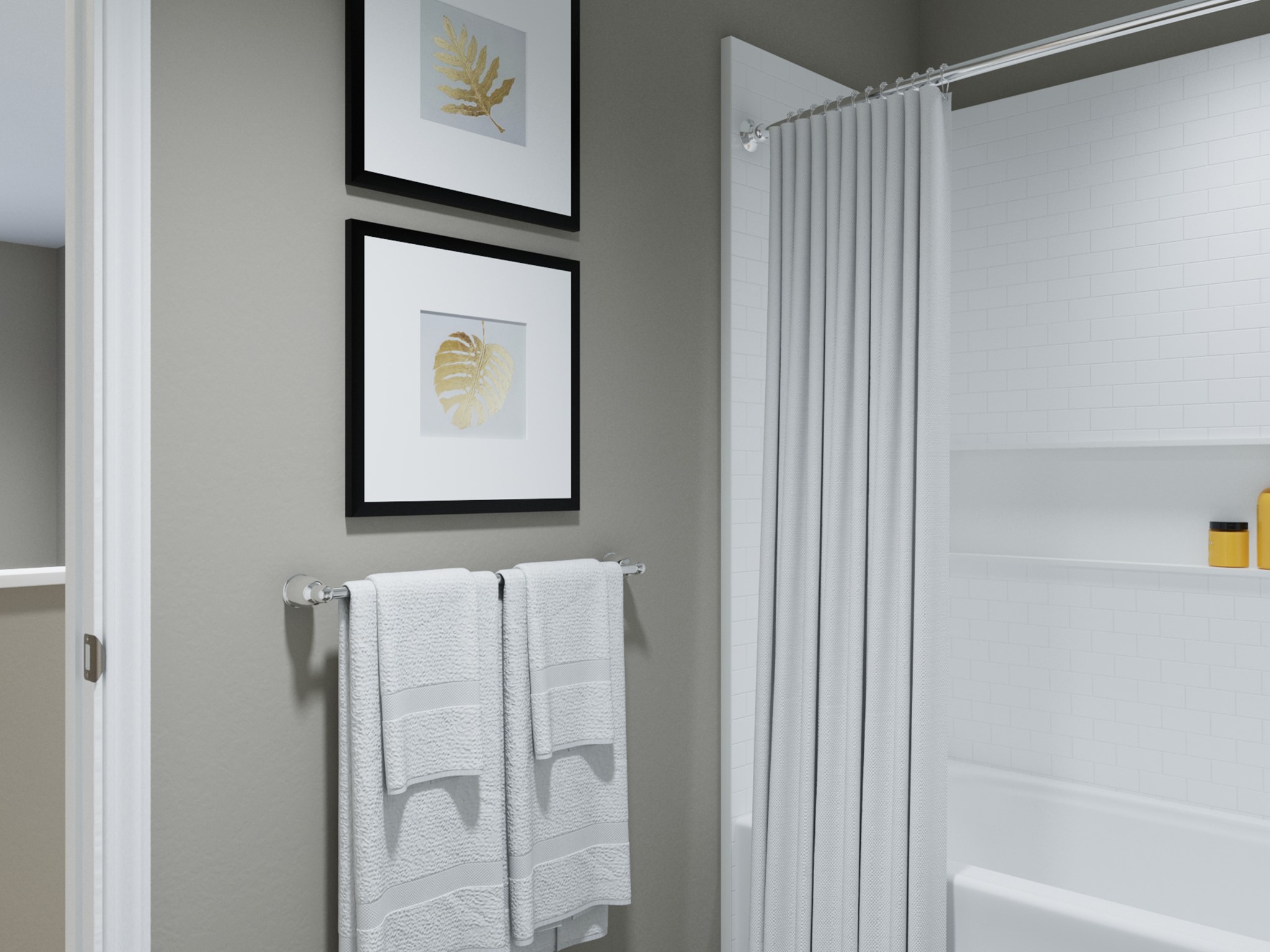 13650 Kit Run Splendora, TX 77372 - Photo 33 of 35 a bathroom with a shower and a mirror