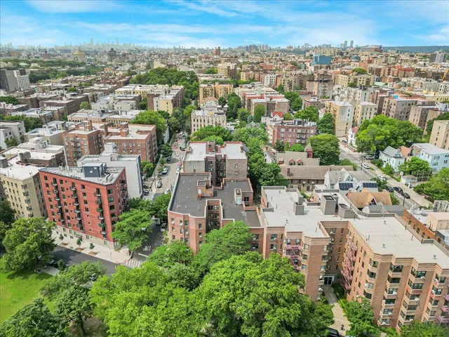 an aerial view of multiple house