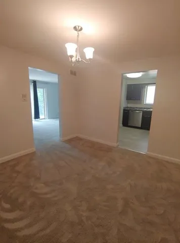 a view of a livingroom with a fireplace