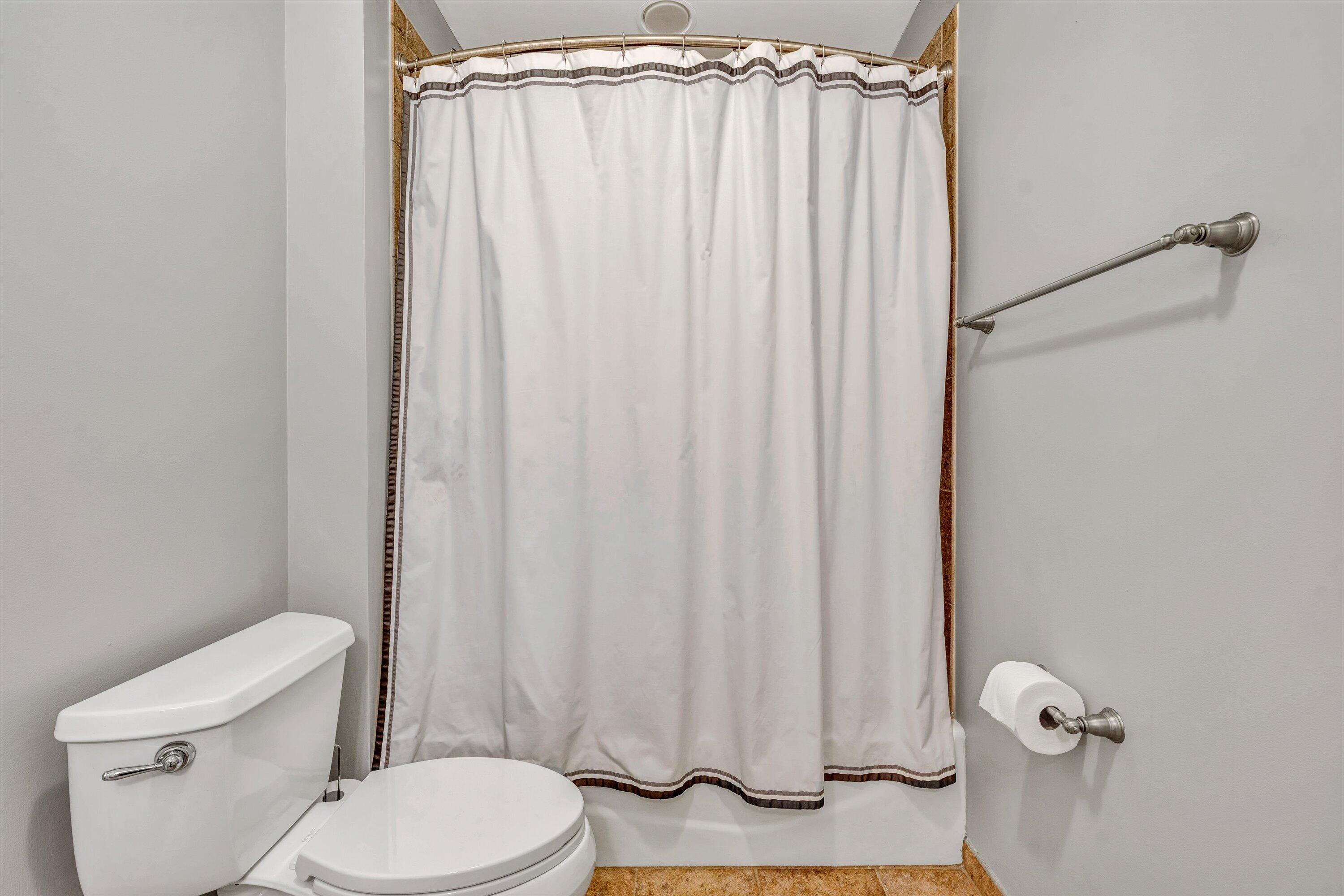 100 Bridgewater Pointe Place, Unit 401 Moneta, VA 24121 - Photo 27 of 39 a white toilet sitting next to a shower curtain