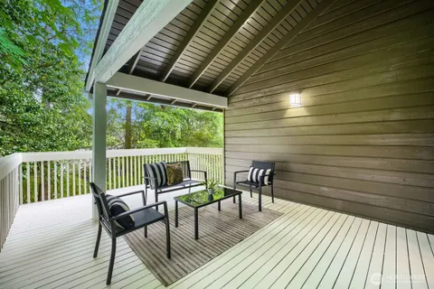 a view of a chairs on deck