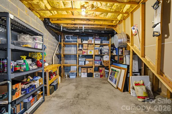 a view of storage and utility room