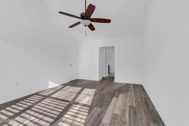 a view of small space with racks on the wall