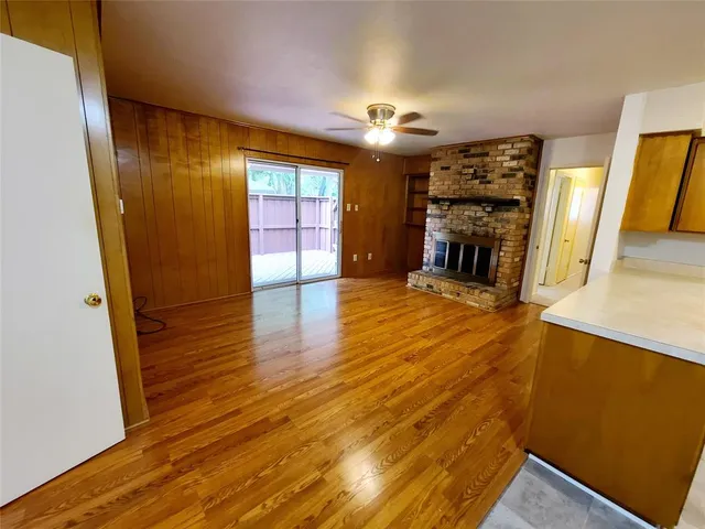 a view of a livingroom with a fireplace