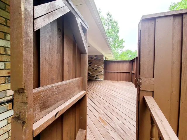 a balcony view with an outdoor space