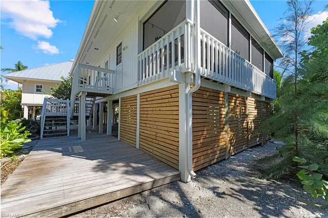 a large kitchen with a large window