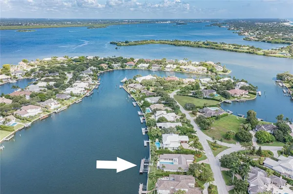 a view of a lake with a city