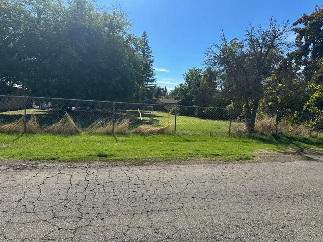 a view of a backyard