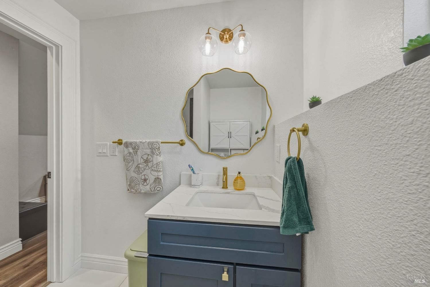107 Sebastopol Avenue Santa Rosa, CA 95407 - Photo 27 of 33 a bathroom with a sink and a mirror