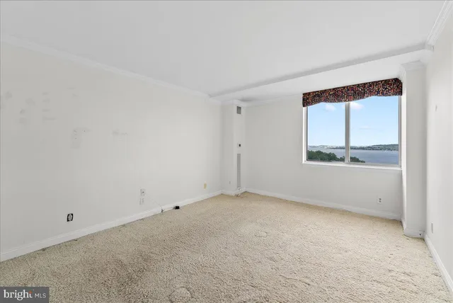 an empty room with a window