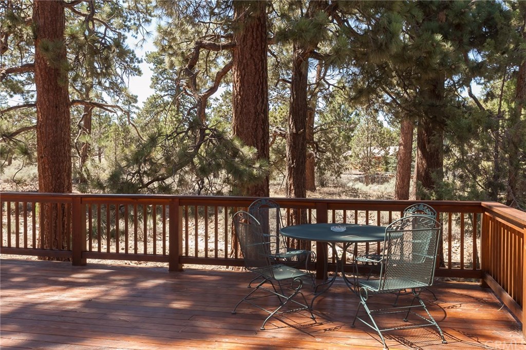 209 Rodeo Road Big Bear City, CA 92314 - Photo 33 of 39 a view of a deck with a backyard