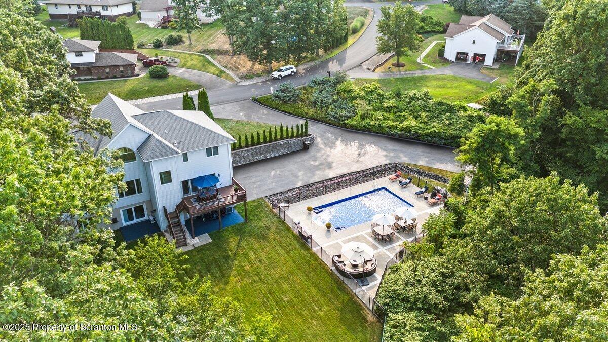 28 Ridgeview Drive Scranton, PA 18504 - Photo 11 of 55 an aerial view of a house with swimming pool garden and patio