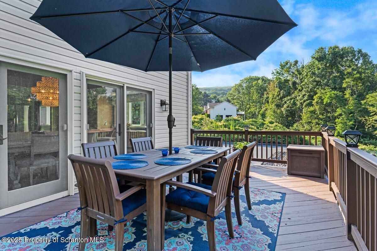 28 Ridgeview Drive Scranton, PA 18504 - Photo 54 of 55 a view of balcony with furniture and wooden floor