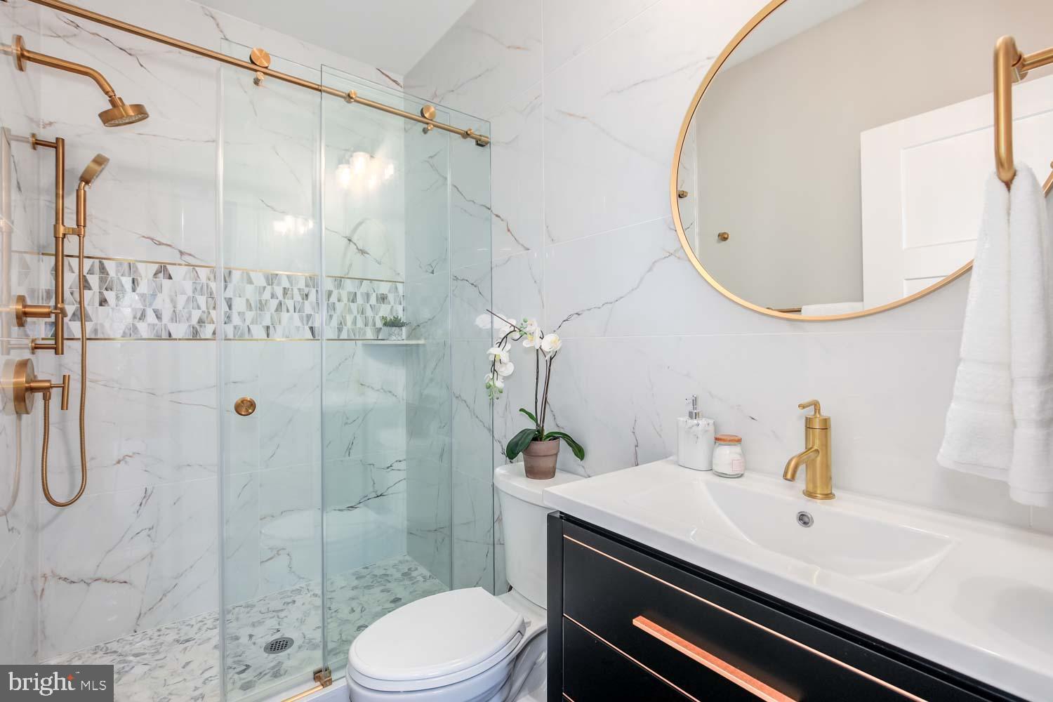 1634 S Street Northwest, Unit 5 Washington, DC 20009 - Photo 14 of 21 and GORGEOUSLY chic bath