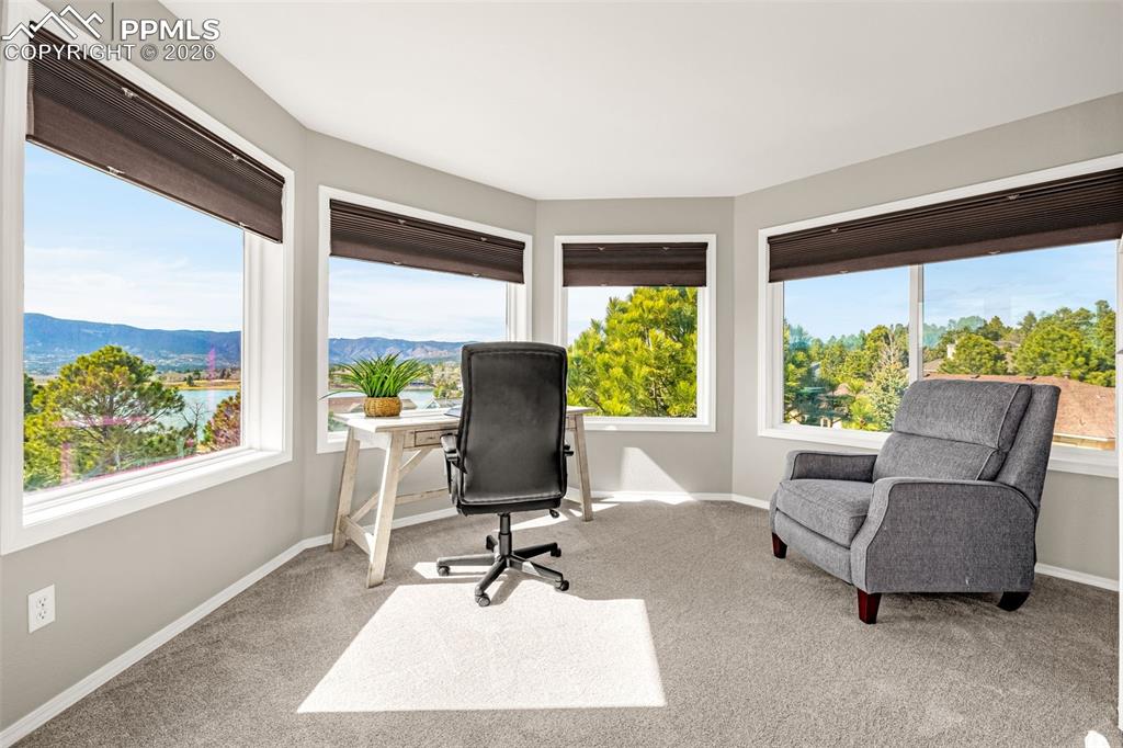 18475 Lower Lake Road Monument, CO 80132 - Photo 23 of 50 a living room with furniture and a large window