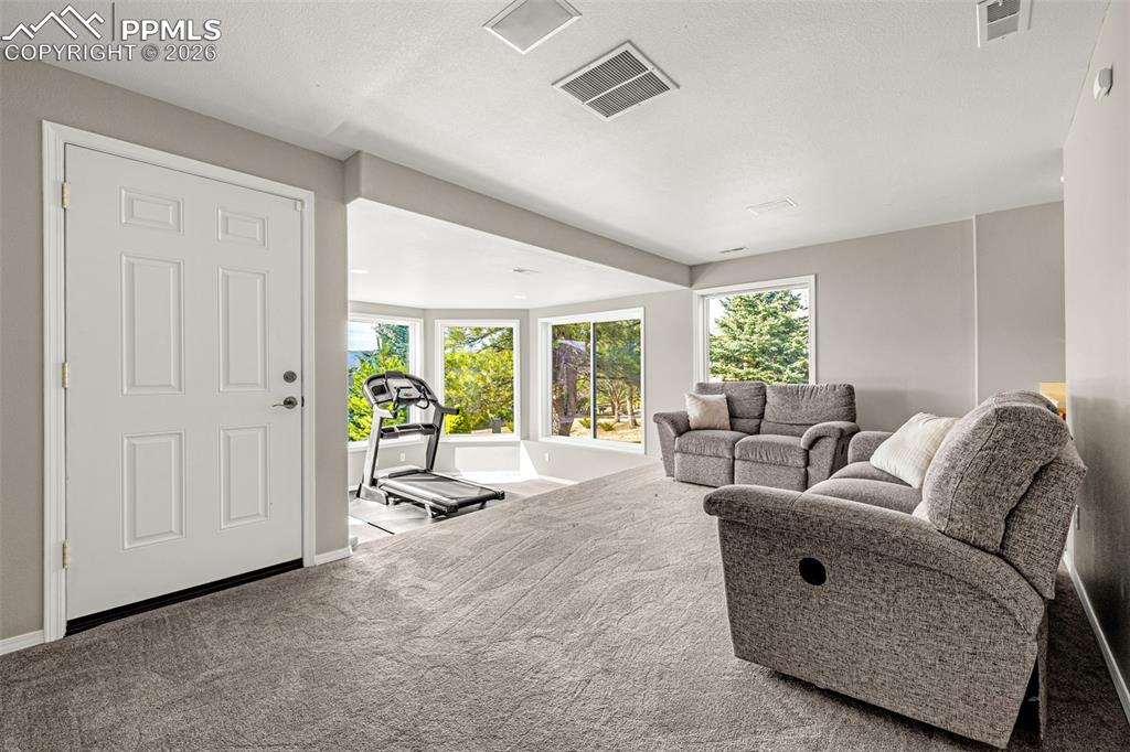 18475 Lower Lake Road Monument, CO 80132 - Photo 31 of 50 a living room with furniture and a large window