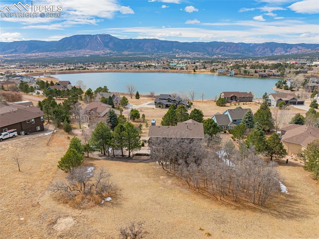18475 Lower Lake Road Monument, CO 80132 - Photo 46 of 50 an aerial view of a house with a lake view