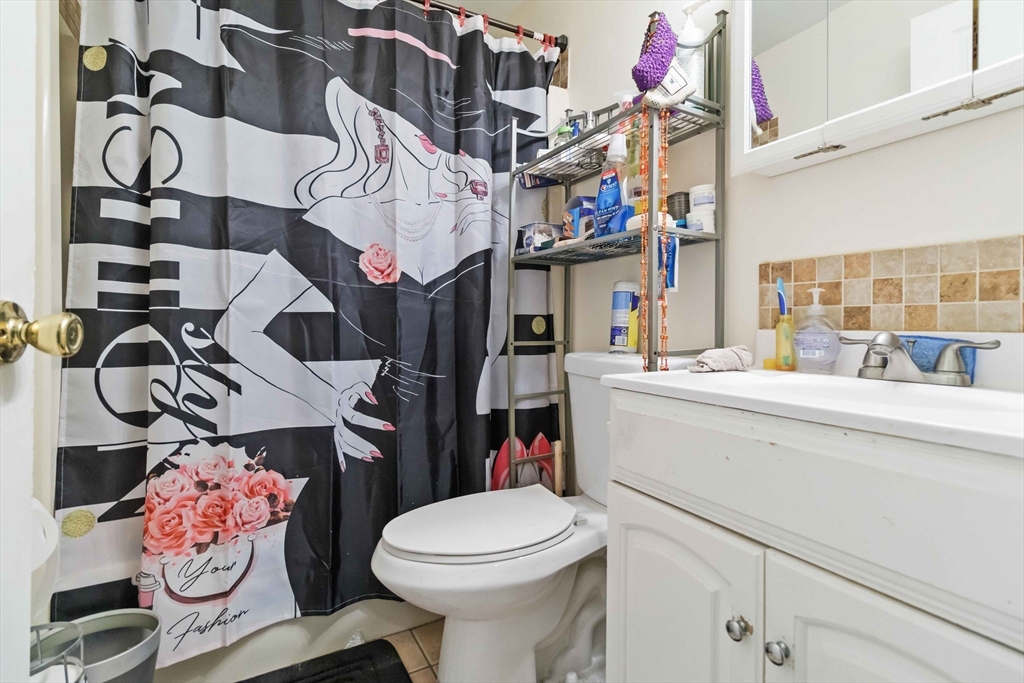 1 19th Street, Unit 3 Lowell, MA 01850 - Photo 17 of 22 a bathroom with a sink a toilet and curtain