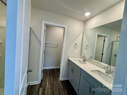 5273 Brailey Circle Kannapolis, NC 28081 - Photo 20 of 27 a bathroom with a double vanity sink and mirror