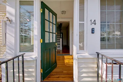 a view of a balcony of a house