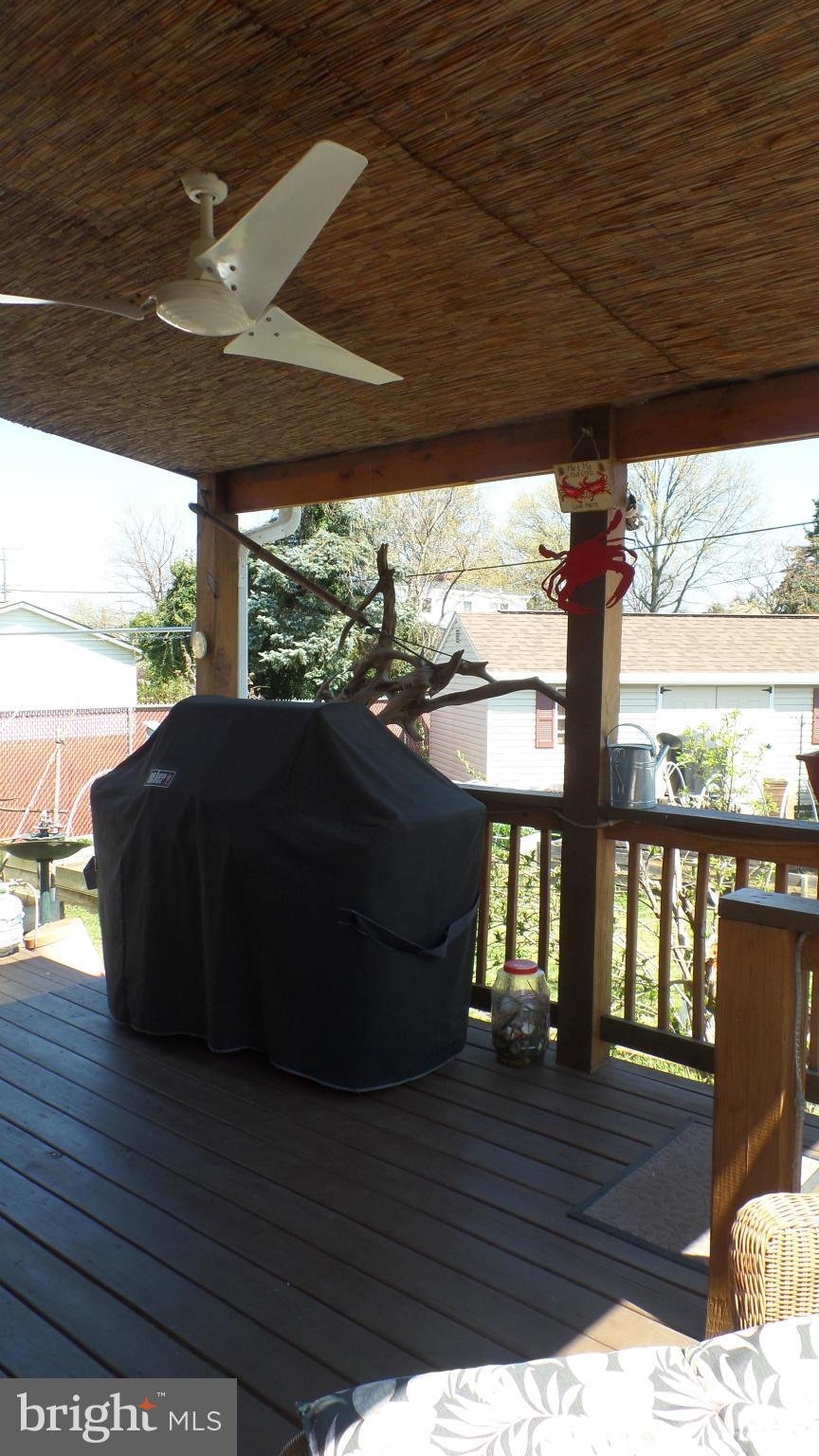1703 Ranch Lane Baltimore, MD 21222 - Photo 25 of 30 Covered Double Level Deck with Ceiling Fan
