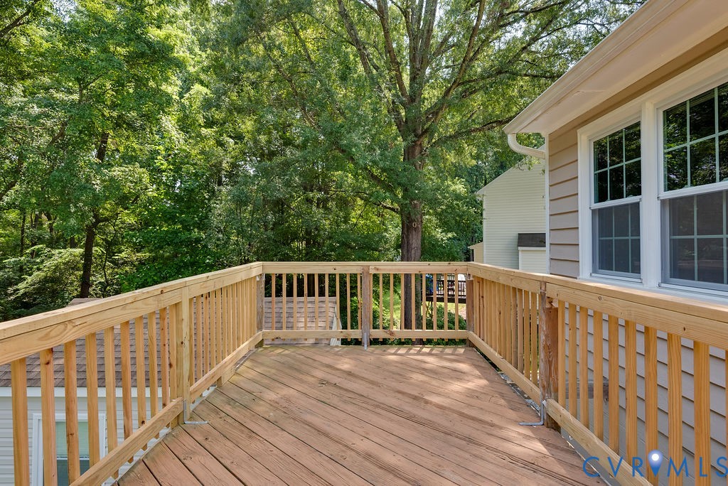 8510 Hunton Circle North Chesterfield, VA 23235 - Photo 26 of 32 a view of balcony with wooden floor and fence
