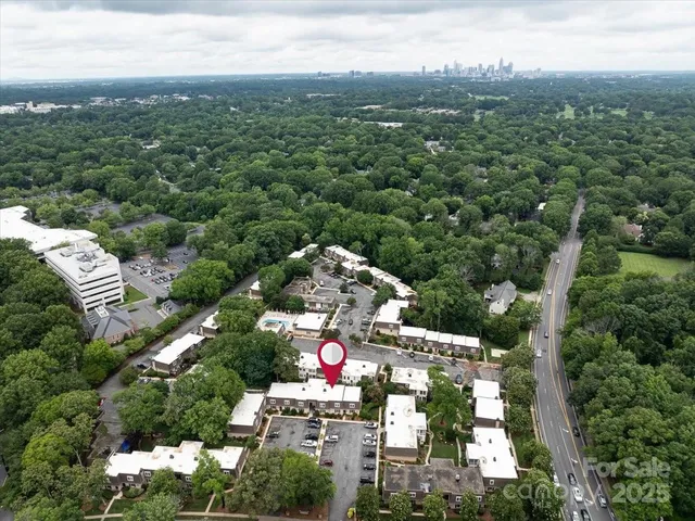an aerial view of multiple house
