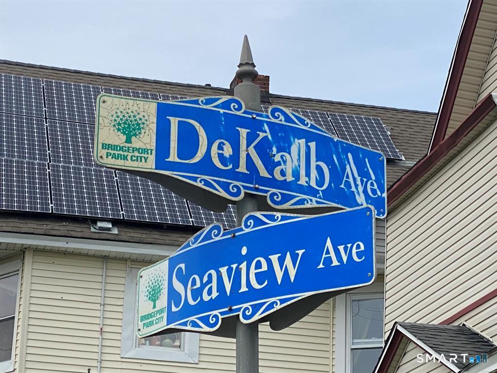 520 Seaview Avenue Bridgeport, CT 06607 - Photo 2 of 5 a street sign on a pole