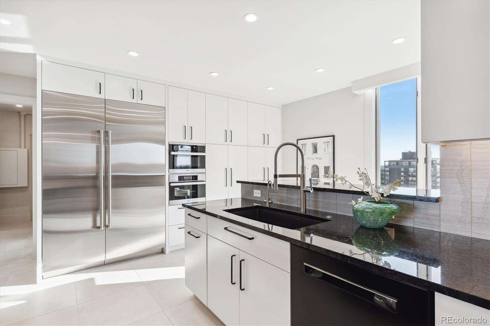 1133 Race Street, Unit 8 & 9 B Denver, CO 80206 - Photo 15 of 50 a kitchen with a refrigerator and a sink