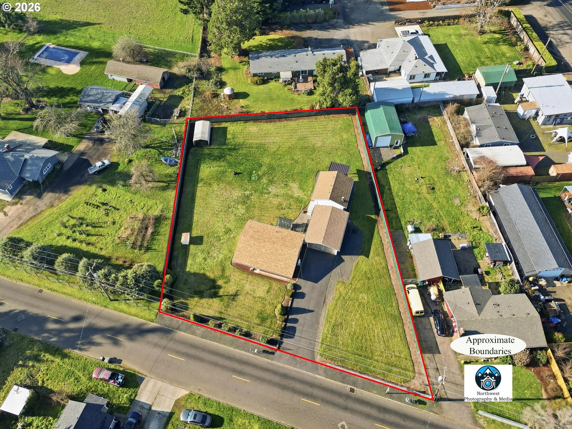 87856 Cedar Flat Road Springfield, OR 97478 - Photo 4 of 37 an aerial view of houses with outdoor space