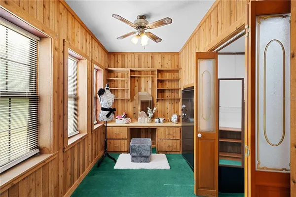 a room with gym equipment