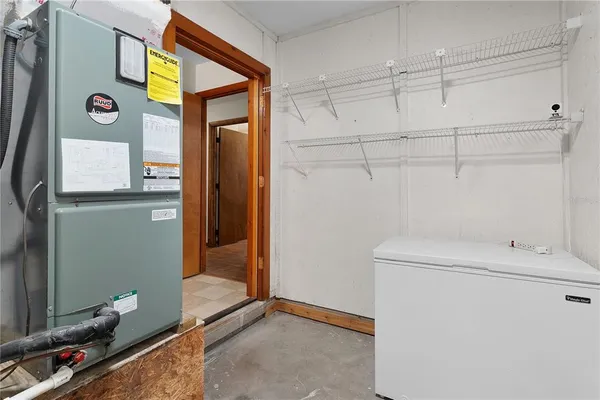 a view of a lake with a city