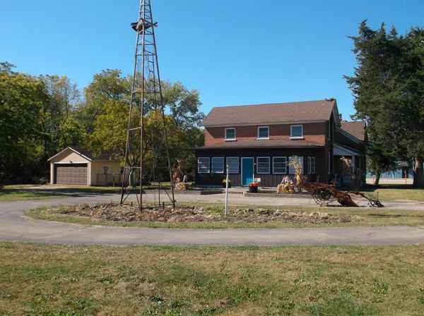 a house view with a outdoor space