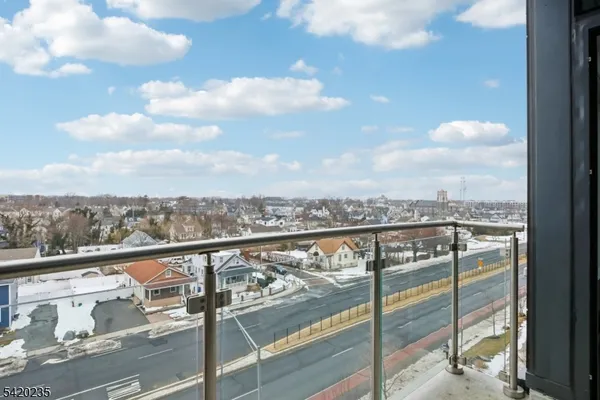 a view of city from a balcony