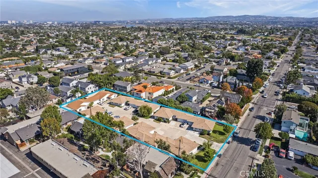 an aerial view of multiple house