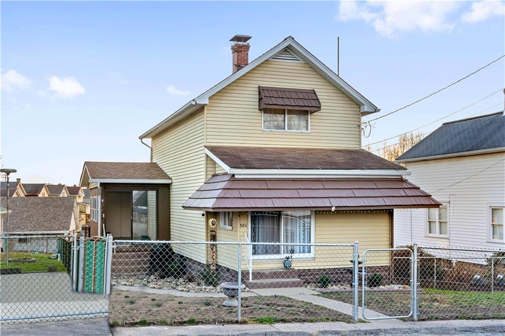 a front view of a house