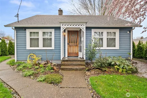 a front view of a house