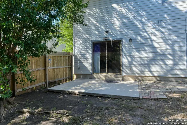 a view of backyard with large tree