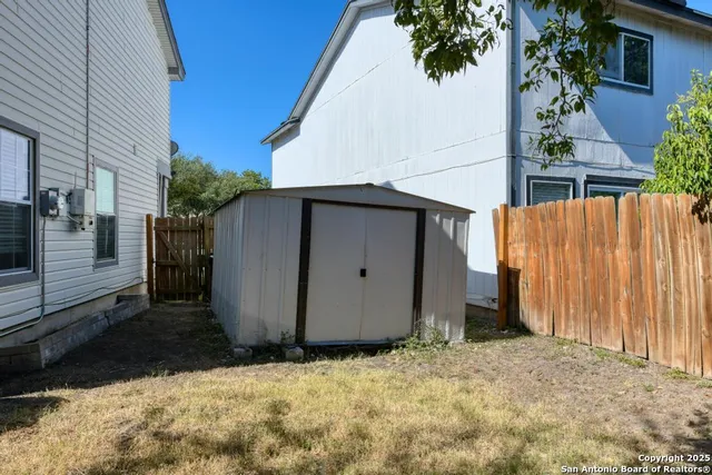 a backyard of a house