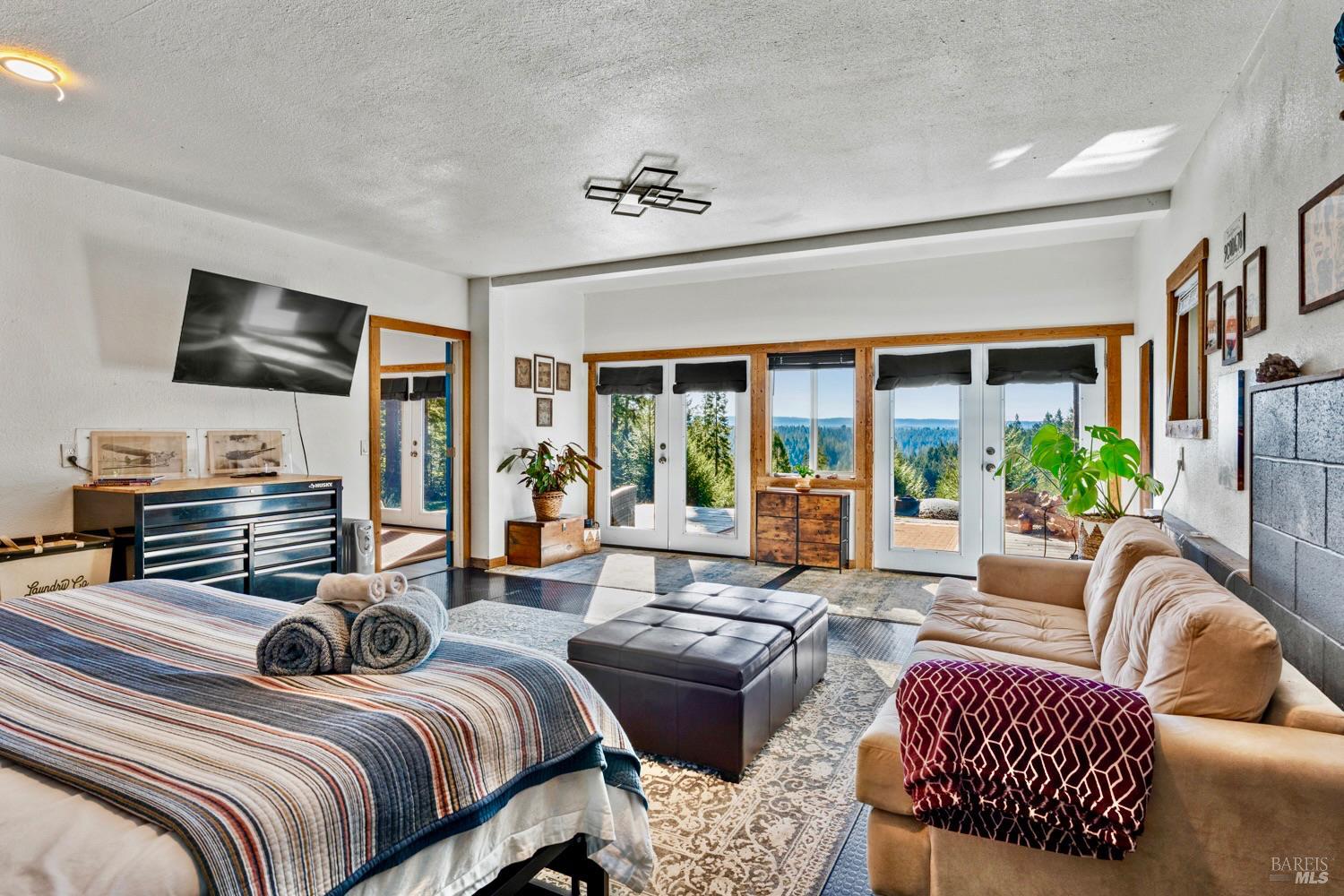 40401 Little River-Airport Road Little River, CA 95456 - Photo 17 of 47 a bedroom with furniture and a flat screen tv