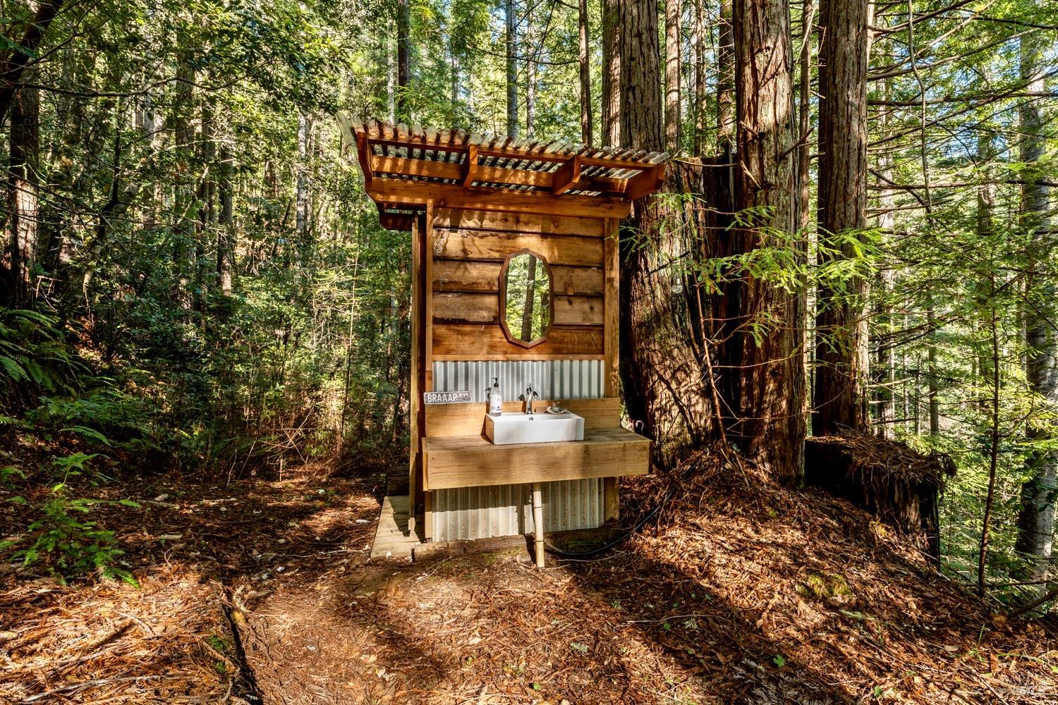 40401 Little River-Airport Road Little River, CA 95456 - Photo 34 of 47 a view of a bench with wooden fence