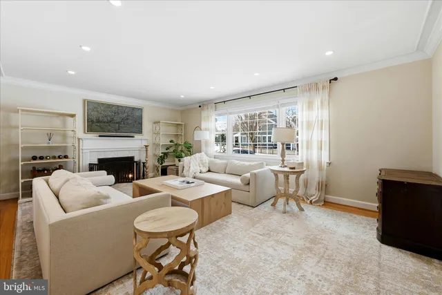 a living room with furniture potted plant and windows