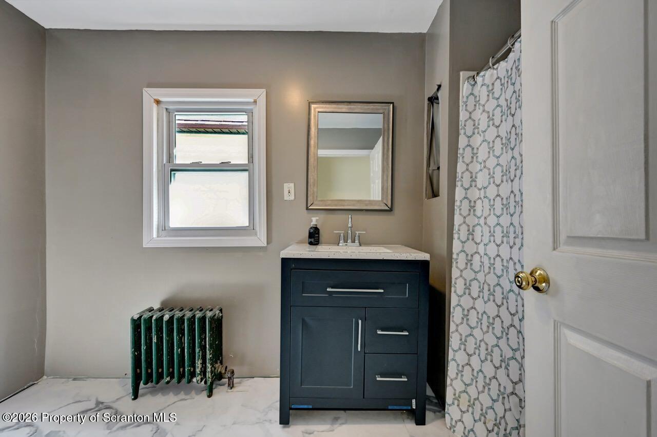 328 Ferdinand Street Scranton, PA 18508 - Photo 30 of 40 a bathroom with a sink a toilet and a shower