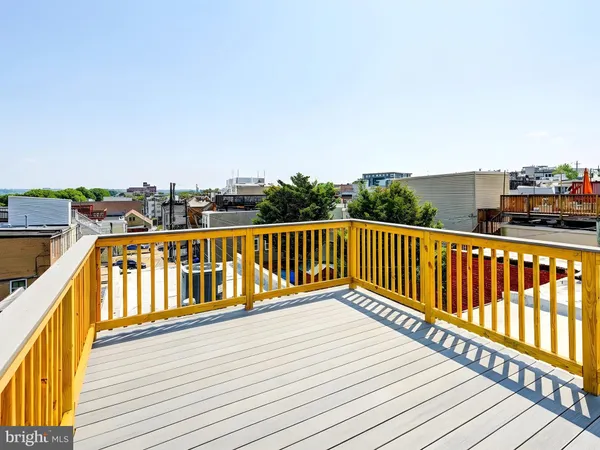 a view of balcony with city view